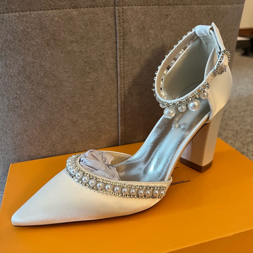 Ivory Pearl Wedding Heels